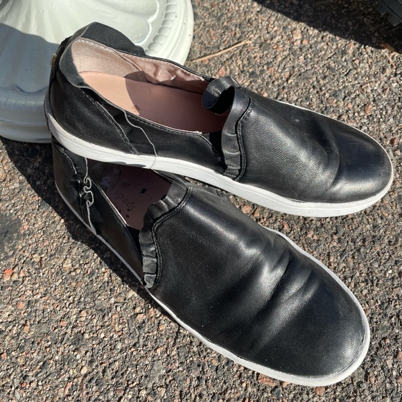 kate spade Shoes - Kate Spade black leather slip on shoes